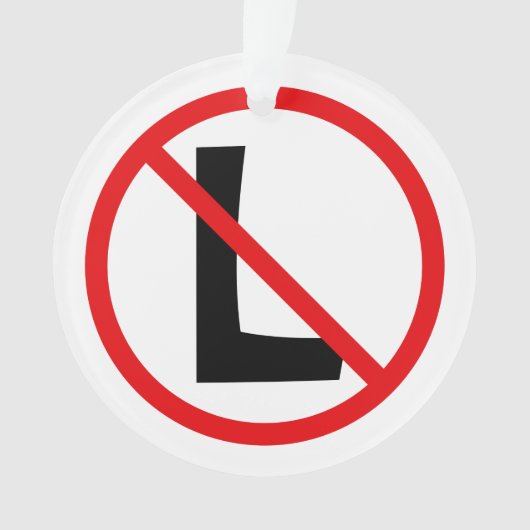 赤黒白のNo L オーナメント (正面)