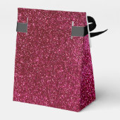 赤黒白シックモダンズ結婚グリッター フェイバーボックス (裏面サイド)