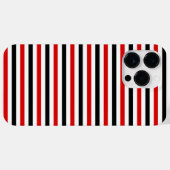 赤黒白ストライプデザイン Case-Mate iPhoneケース (裏面 (横))