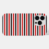 赤黒白ストライプデザイン iPhoneケース (裏面横)