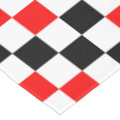 赤黒白チェック柄デザイン テーブルクロス (アングル)