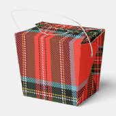 赤黒白チェック柄 テイクアウト フェイバーボックス (裏面サイド)