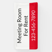 赤黒白テンプレート賃貸会議室 横断幕 (縦)