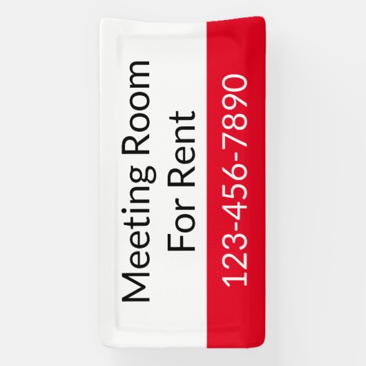 赤黒白テンプレート賃貸会議室 横断幕 (縦)