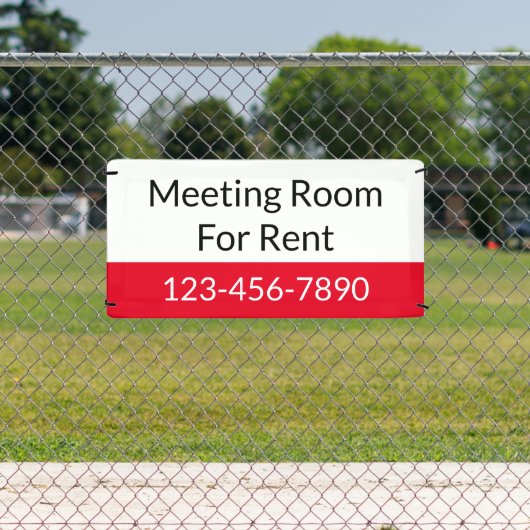 赤黒白テンプレート賃貸会議室 横断幕 (インサイチュ)