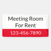 赤黒白テンプレート賃貸会議室 横断幕 (横)