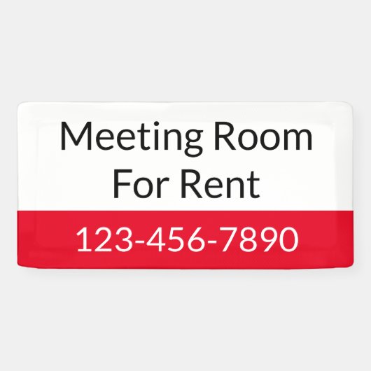 赤黒白テンプレート賃貸会議室 横断幕 (横)