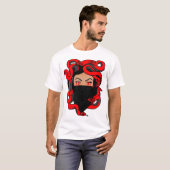 赤黒白メドゥーサヘッドシャツ Tシャツ (正面フル)