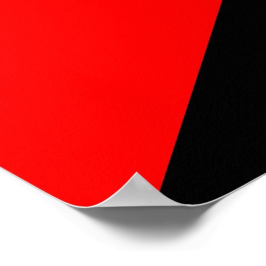 赤黒白無政府主義旗無政府状態 ポスター (角)