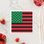 赤黒緑のアメリカ国旗 スタンダードカクテルナプキン (インサイチュ)