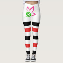 赤黒線レギンス