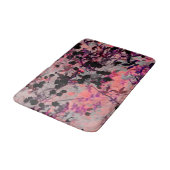 赤黒花柄デザイングラフィックアート バスマット (アングル)