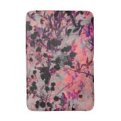 赤黒花柄デザイングラフィックアート バスマット (正面縦)