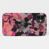 赤黒花柄デザイングラフィックアート Case-Mate iPhoneケース (裏面(横))