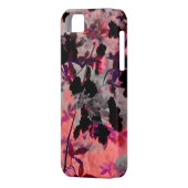 赤黒花柄デザイングラフィックアート Case-Mate iPhoneケース (裏面左)