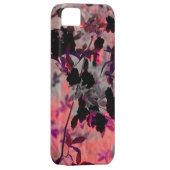 赤黒花柄デザイングラフィックアート Case-Mate iPhoneケース (裏面/右)