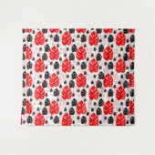 赤黒葉抽象芸術形状パターンイラストレーション タペストリー (正面(横))