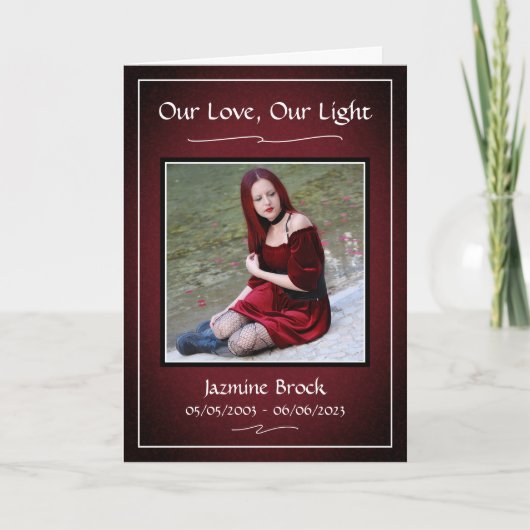 赤黒葬儀の死亡告別式プログラム プログラム (正面)