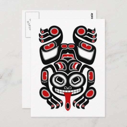 赤黒貝田霊木カエル ポストカード (正面/裏面)