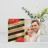 赤黒金エンゲージメントパーティー 招待状 (スタンド正面)