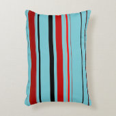 赤黒青茶色ストライプ色 アクセントクッション (正面(垂直))