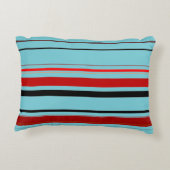 赤黒青茶色ストライプ色 アクセントクッション (裏面)