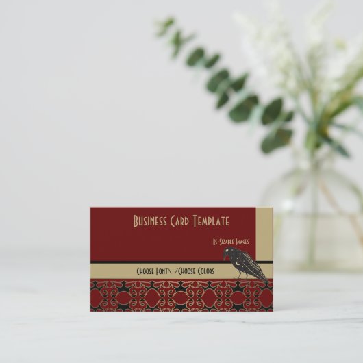 赤黒鳥烏のロゴ名刺 名刺 (スタンド正面)