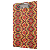 赤黒黄先住民アメリカンブランケットパターン クリップボード (左)