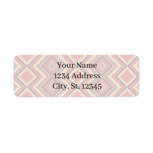 赤黒黄先住民アメリカンブランケットパターン ラベル (正面)