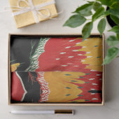 赤黒黄抽象芸術日本のフローラ 薄葉紙 (ギフト)