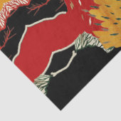 赤黒黄抽象芸術日本のフローラ 薄葉紙 (詳細)