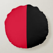 赤黒2色トーン半分割 ラウンドクッション (裏面)