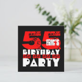 赤黒55歳の誕生パーティー55歳V18 招待状 (スタンド正面)