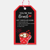 赤黒 |あなたは、ホットココア爆弾ラベル ギフトタグ (正面)