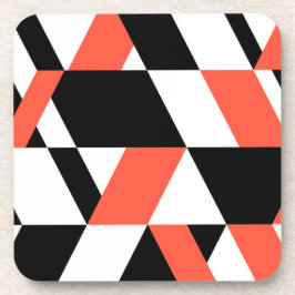 赤黒、モダントレンディー、都市幾何学デザイン コースター