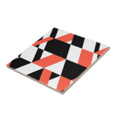 赤黒、モダントレンディー、都市幾何学デザイン タイル (側面)