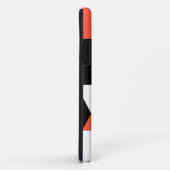 赤黒、モダントレンディー、都市幾何学デザイン Case-Mate iPhoneケース (裏面/右)