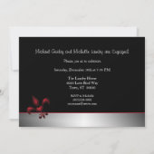 赤黒(紋章の)フラ・ダ・リハート婚約パーティ 招待状 (裏面)