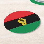 赤黒+緑コースター ラウンドペーパーコースター (アングル)