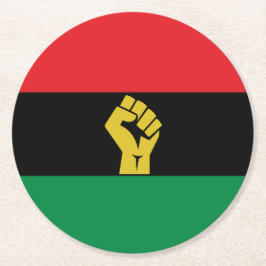 赤黒+緑コースター ラウンドペーパーコースター