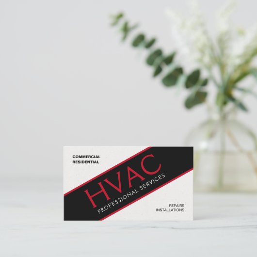 赤黒HVACサービス 名刺 (スタンド正面)