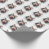 赤鼻おもしろいトナカイのルドルフ ラッピングペーパー (角)