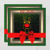 赤鼻のトナカイのクリスマスカード『カワイトルドルフ』 シーズンカード (正面/裏面)