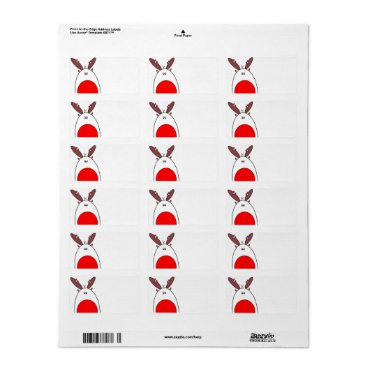 赤鼻トナカイのクリスマス演説 ラベル (フルシート)