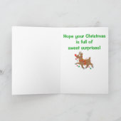 赤鼻トナカイの孫娘クリスマス シーズンカード (内部)