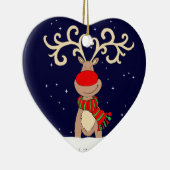 赤鼻トナカイクリスマスイブオーナメント セラミックオーナメント (右)