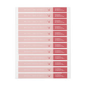 赤鼻トナカイクリスマスラのまわりにップ ラップアラウンドラベル (シート)