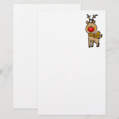 赤鼻トナカイ 便箋 (正面/裏面)