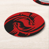 赤龍ジェルマウスパッド ラウンドペーパーコースター (アングル)