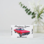 赤1966年のChevy Chevelle SS 396 名刺 (スタンド正面)